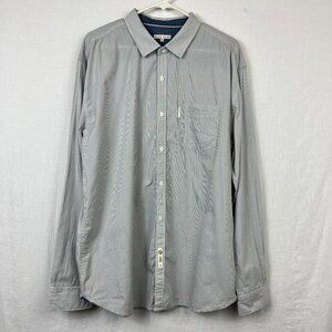 Marc Ecko Cut Sew‎ Long Sleeve Button Up Shirt Mens XL Pinstripe Dress Shirt